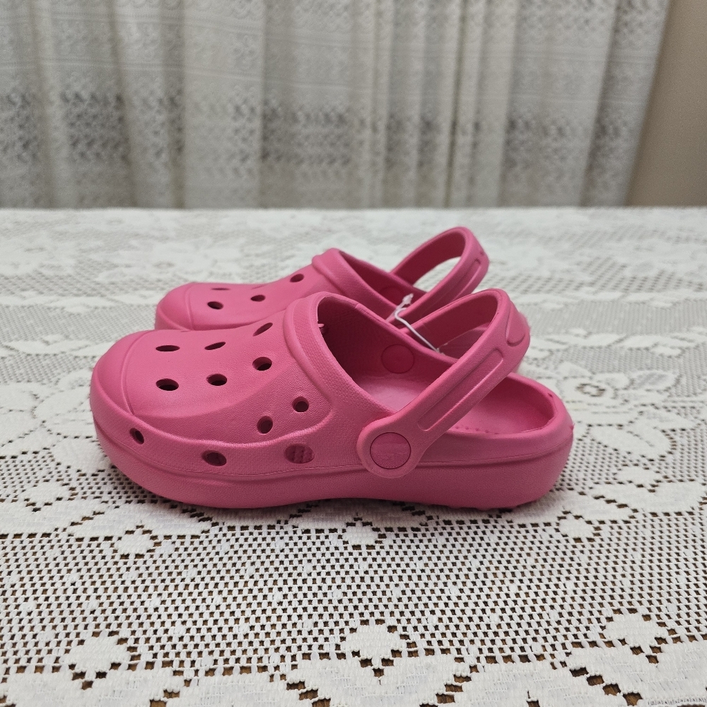 NWT Girl's Pink Clog M 13 / 1 Shoes Casual Summer Garden Clogs Retro Slip On  - Picture 3 of 7